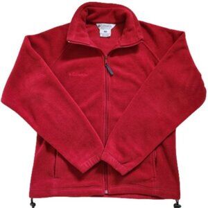 Columbia Red Full Zip Fleece Jacket